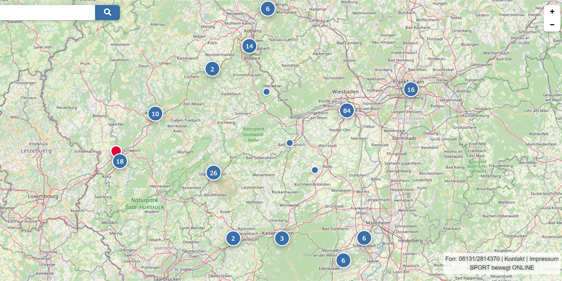 Kartografische Darstellung der Angebote