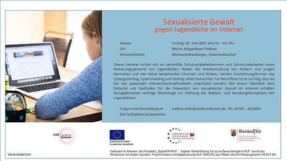 Sexualisierte Gewalt gegen Jugendliche im Internet, ein Präsenzseminar der LAG anderes lernen e.V.